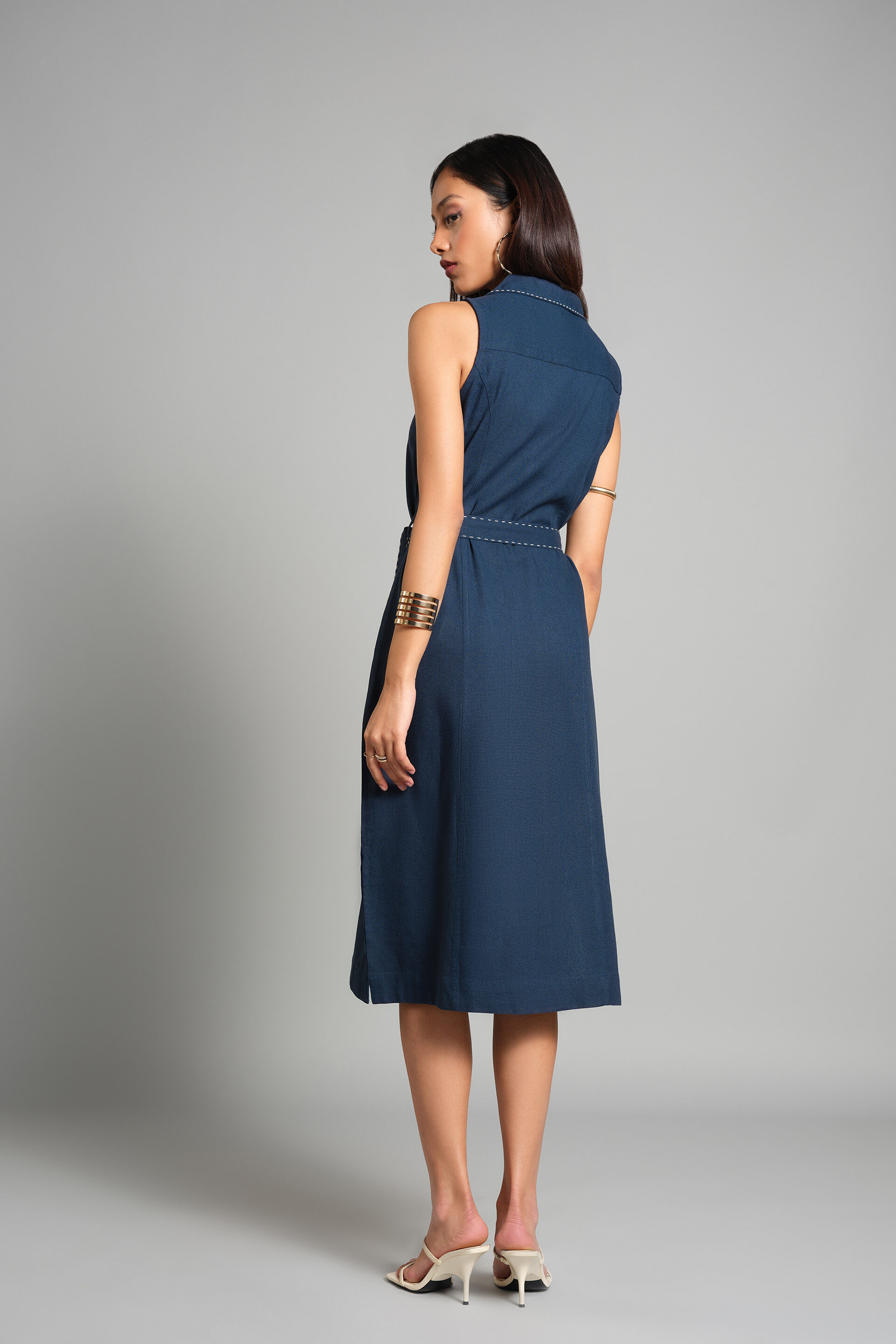 The Fuss-Free Work Dress, Navy, image 4